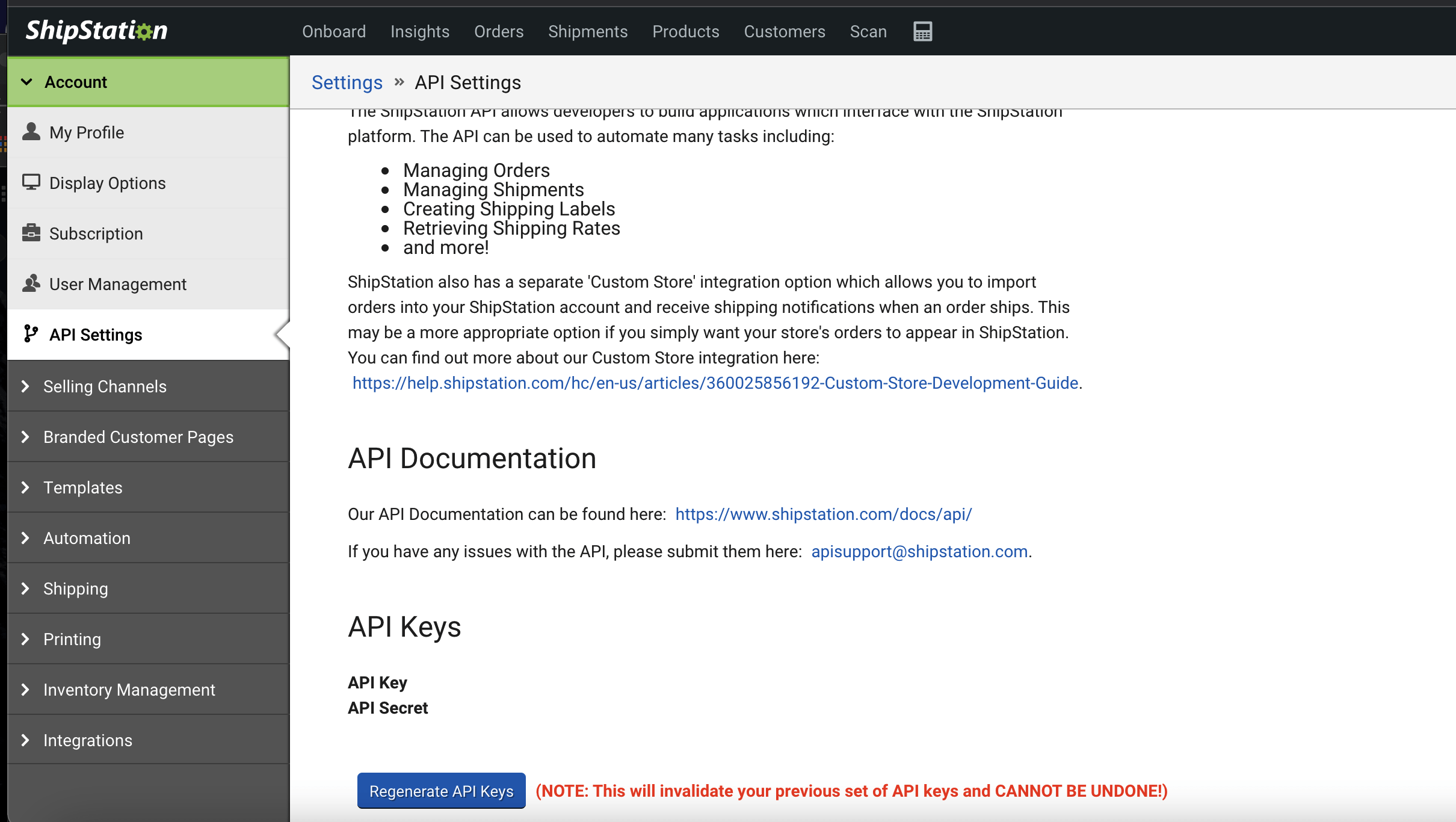 ShipStation API