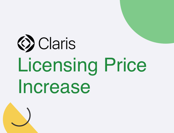 claris licensing price increase