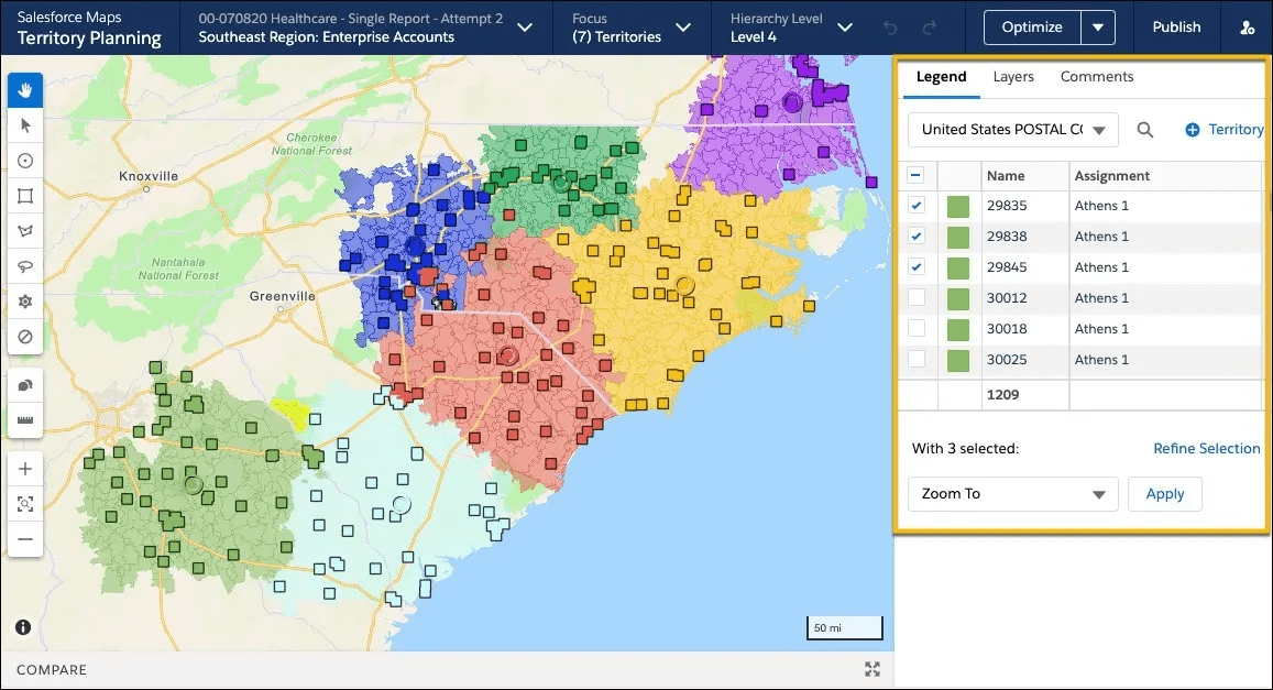 salesforce field service territories