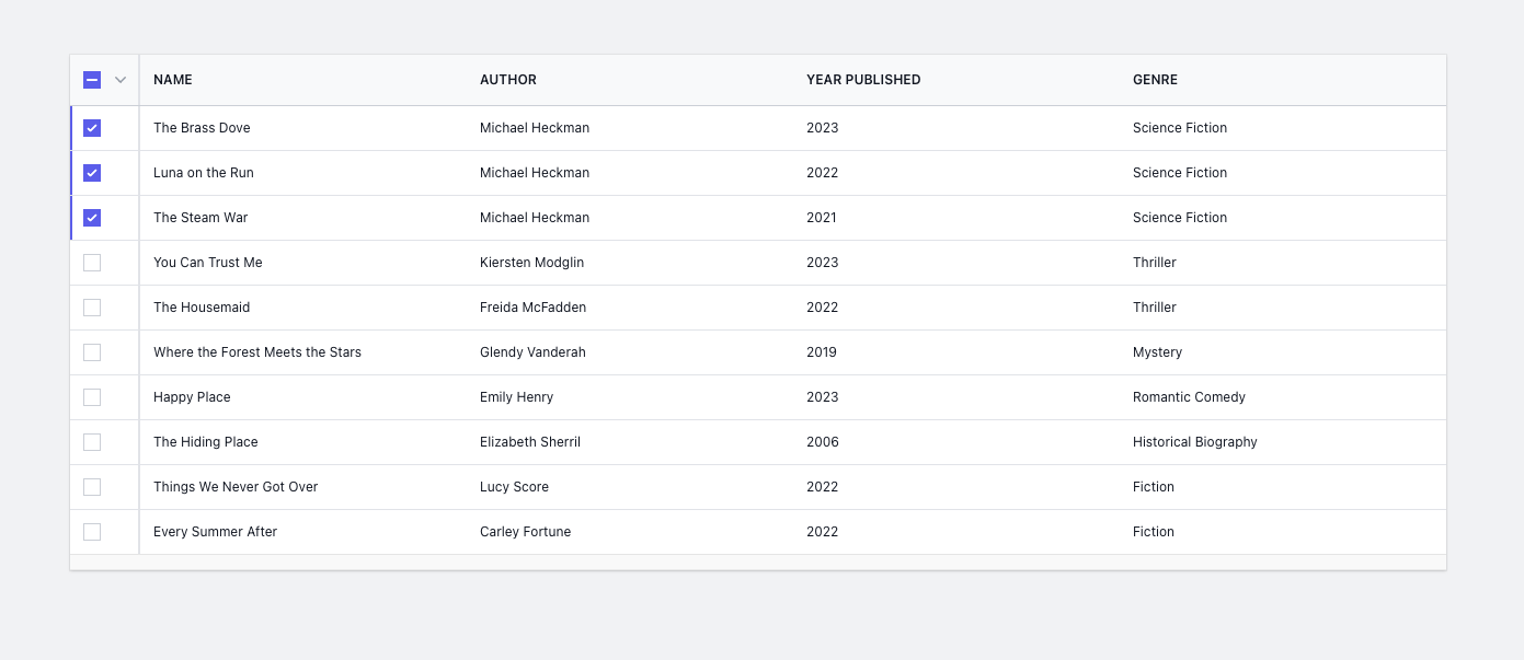 custom export wizard select records