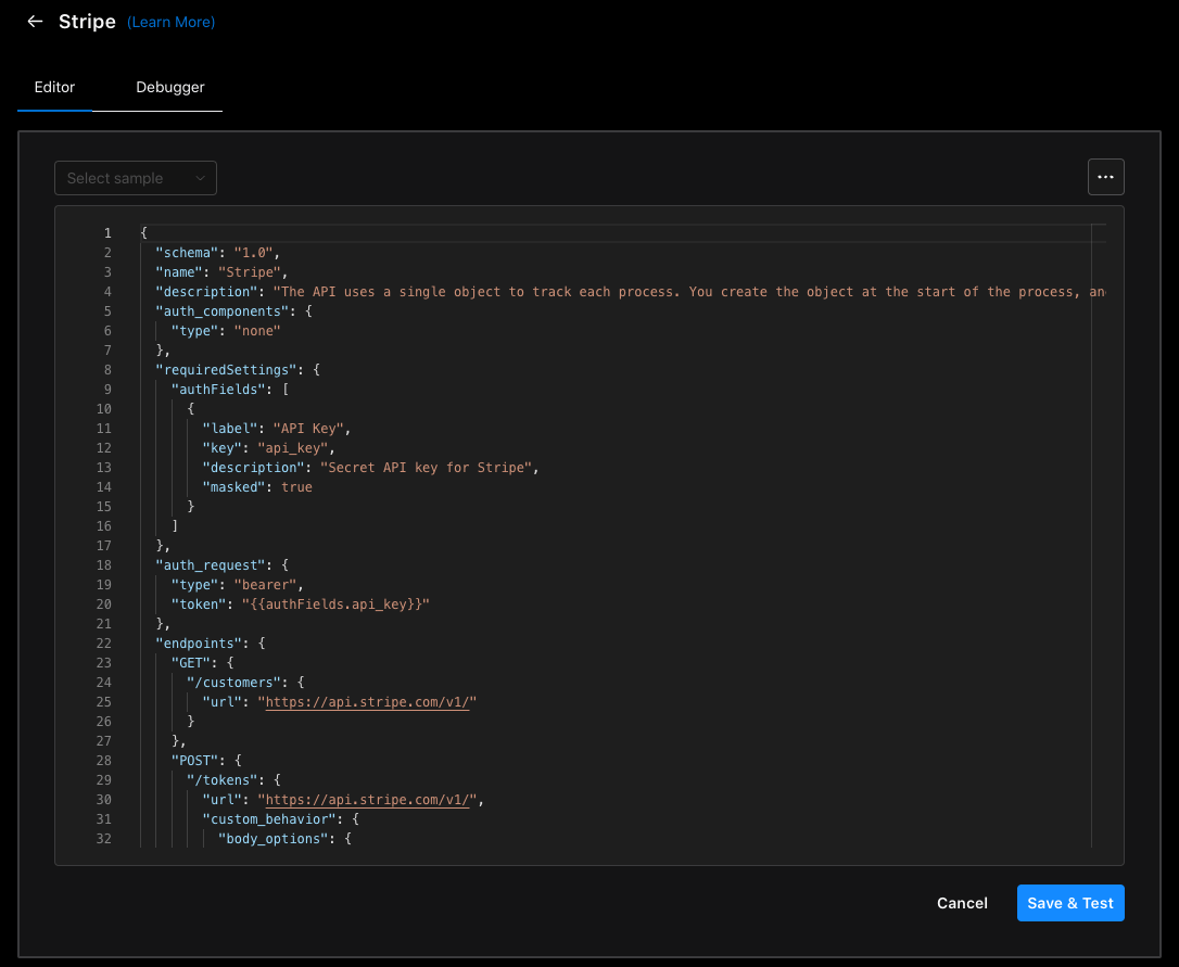 claris custom connectors test connection endpoint authentication