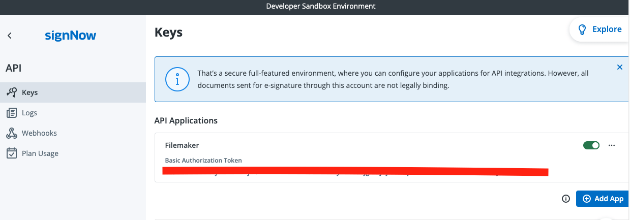 signnow API Settings