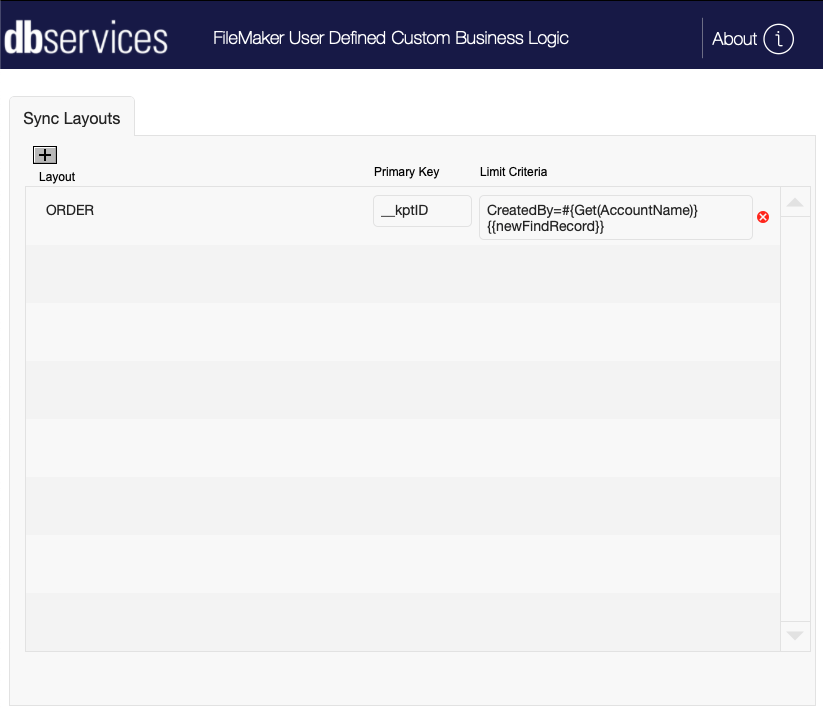 filemaker user defined custom business logic opening screen