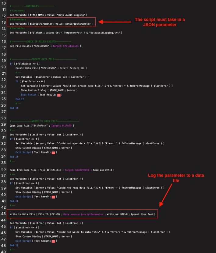 filemaker 2023 on window transaction script