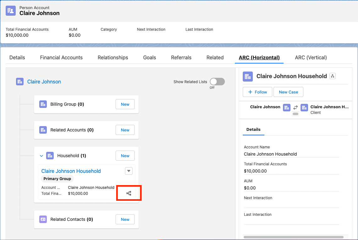 salesforce summer 23 financial services cloud arc hierarchy icon