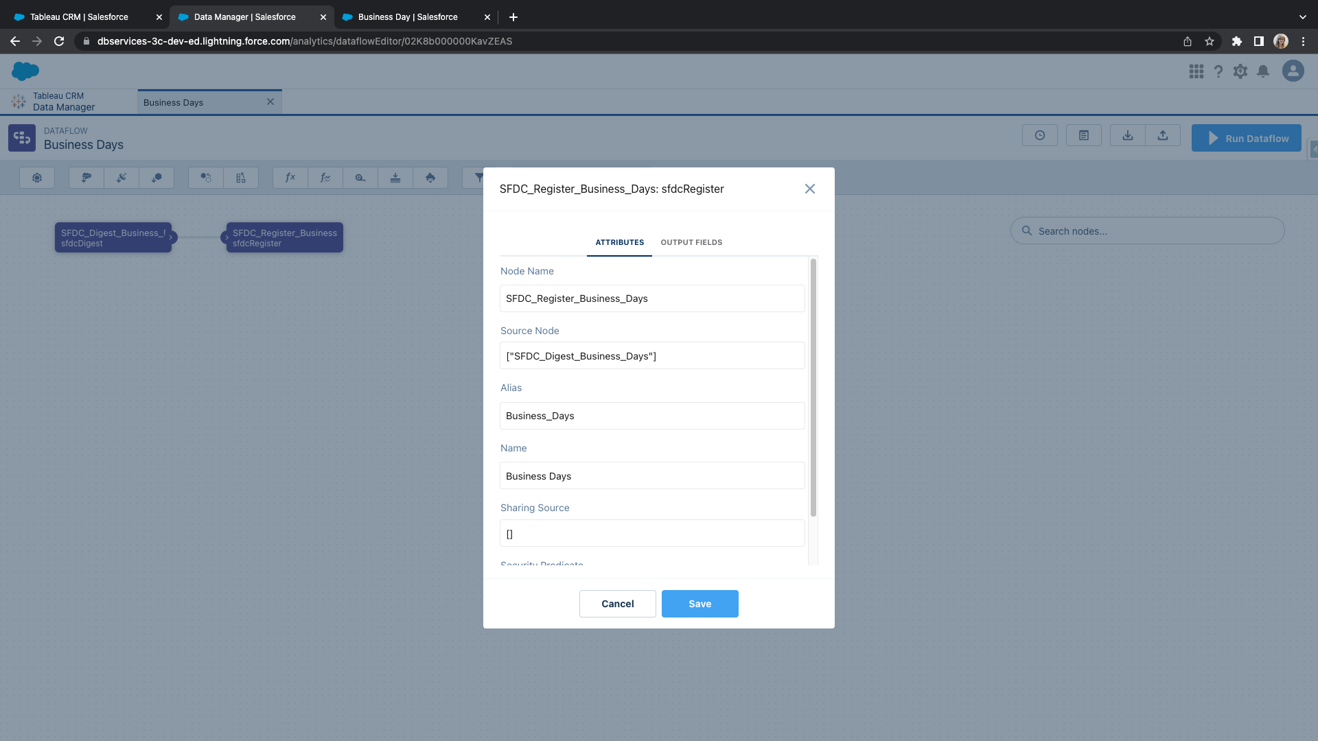 salesforce crm analytics Create the Data Set