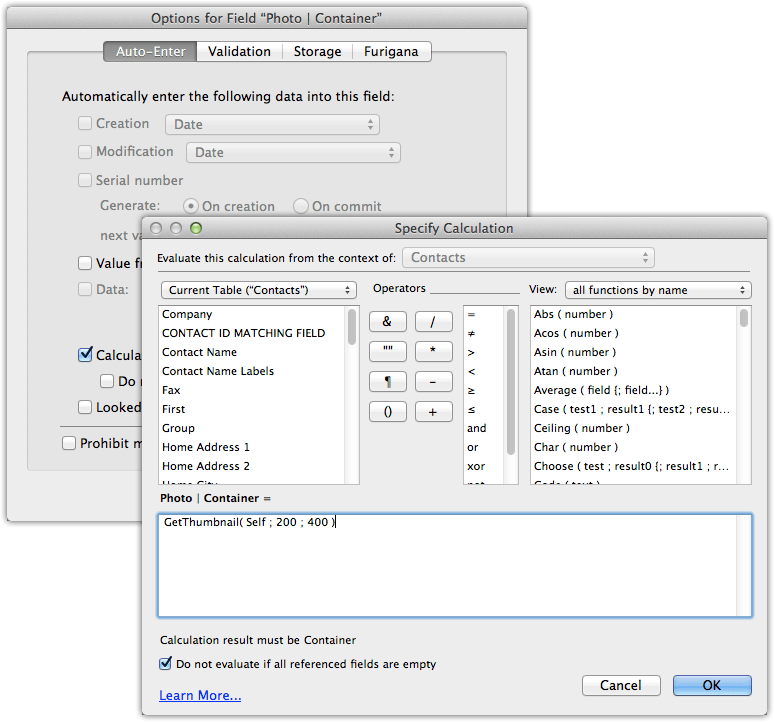 Auto Enter Calculation Screenshot