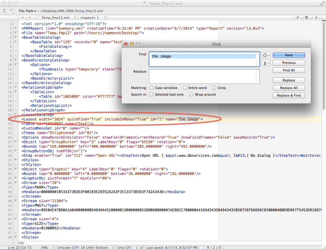 FileMaker - Finding Layout in DDR