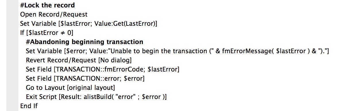 FileMaker Trap Record Locking