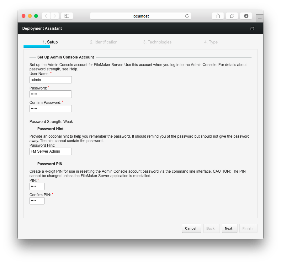 FileMaker Server Pin