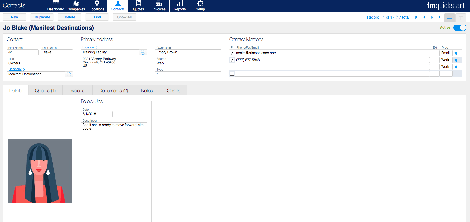 fm quickstart 17 contacts