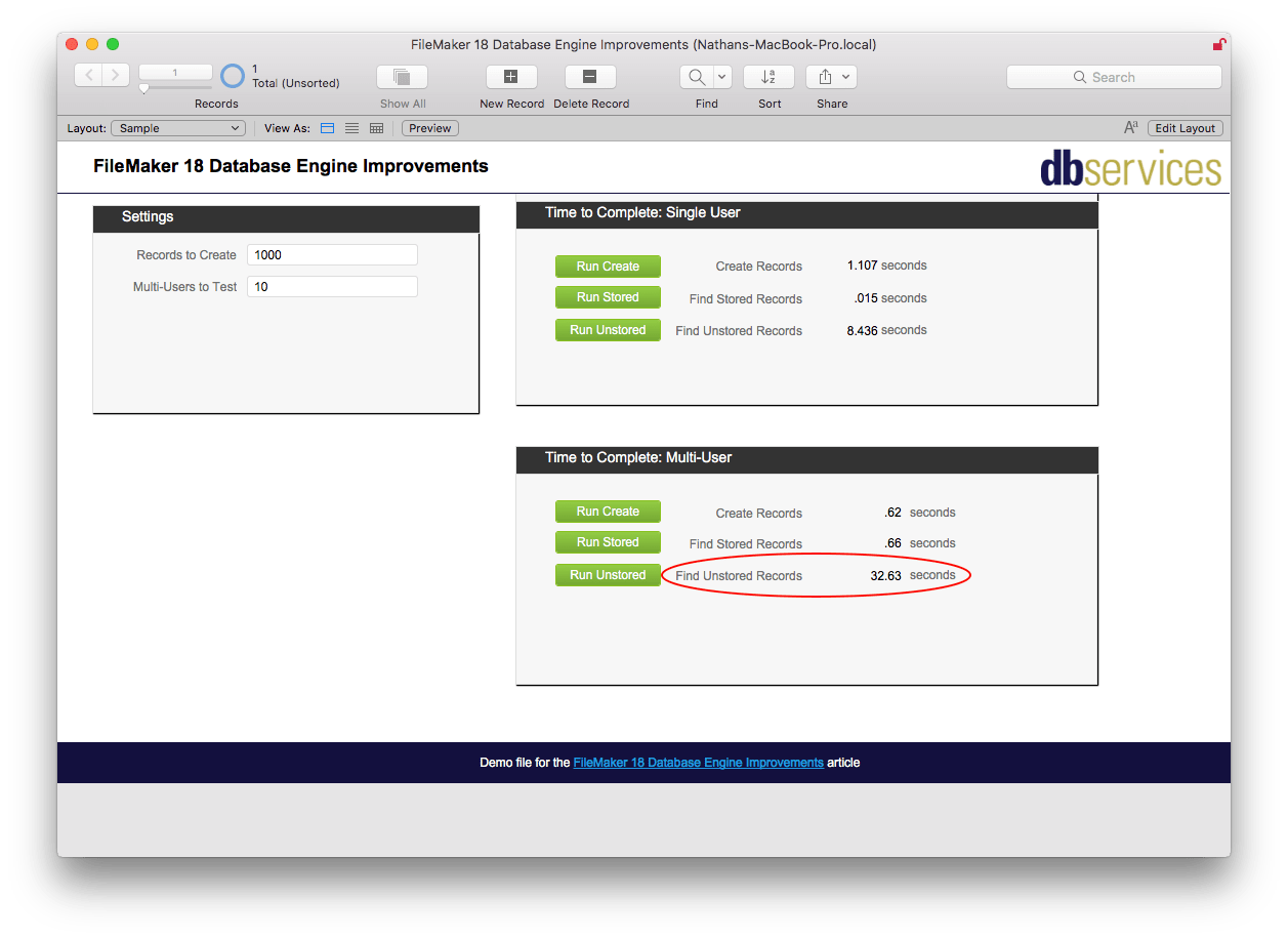 FileMaker Server performance statistics for startup restoration disabled