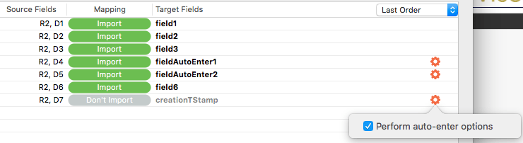FileMaker Import Dialog Choose Which Fields to Fire Auto-Enters