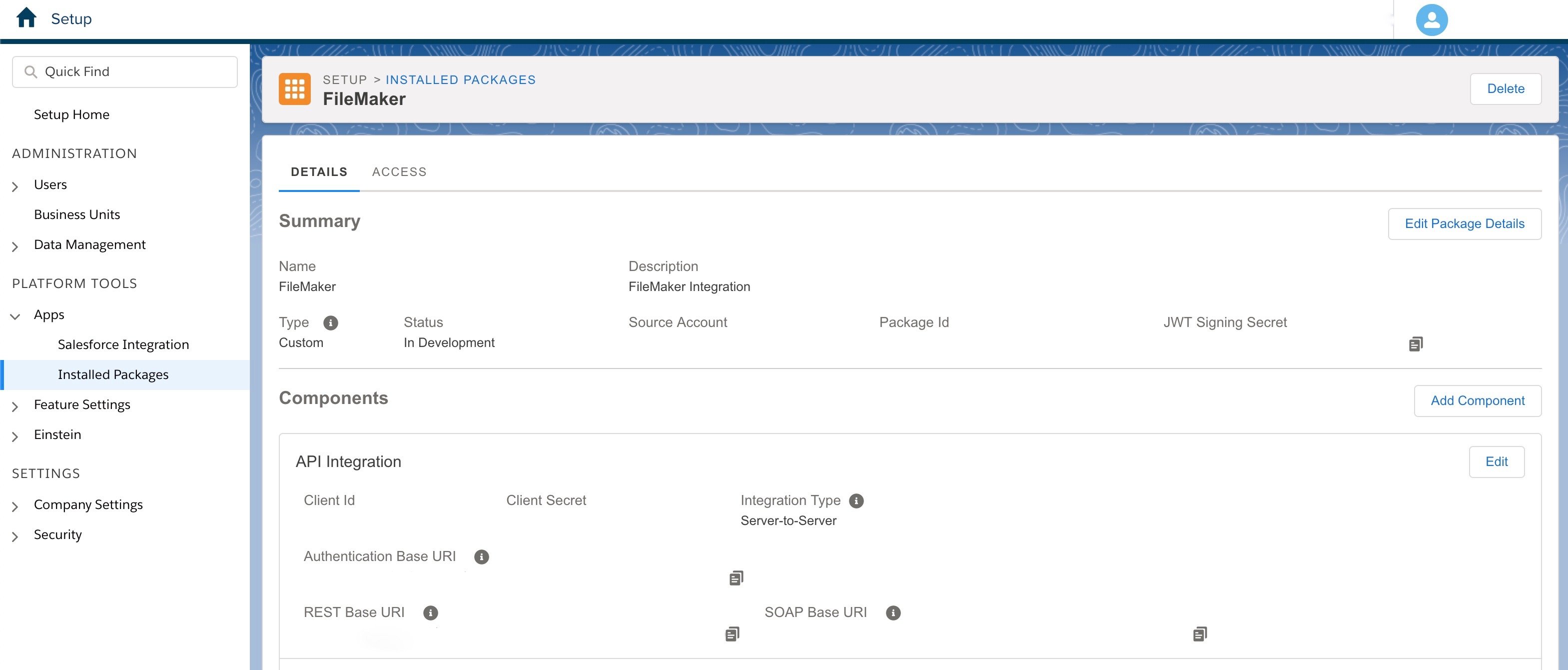 Salesforce Marketing Cloud App Package Setup