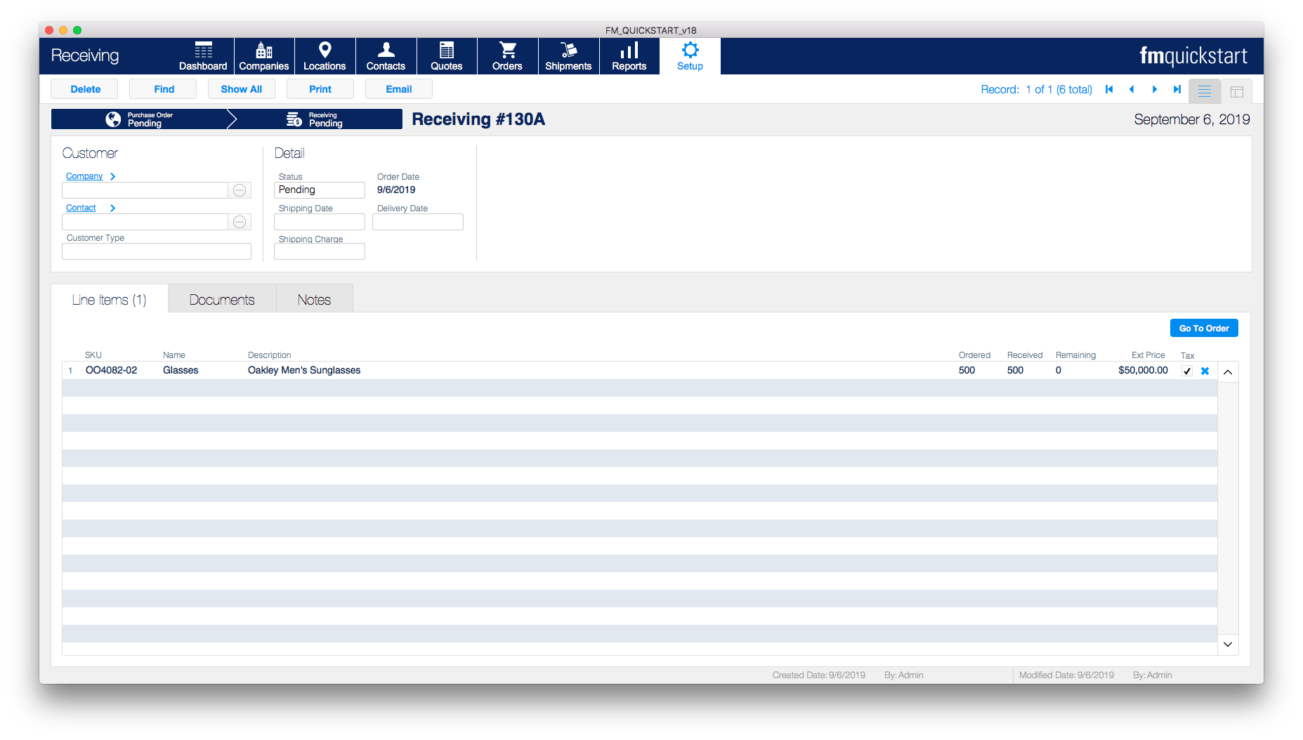 FM Quickstart Receiving Module